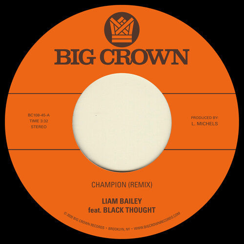 Liam Bailey: Champion (Remix) feat. Black Thought / Ugly Truth (Remix) - VINYL LP "VINYLBADGES"