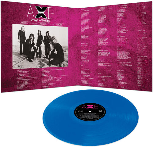 Axe: Living On The Edge (Blue Vinyl) - VINYL LP "VINYLBADGES"