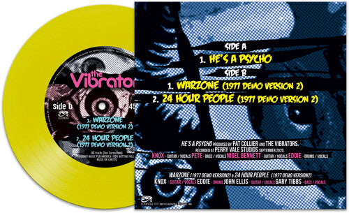 The Vibrators: He's A Psycho (Yellow) - VINYL LP "VINYLBADGES"