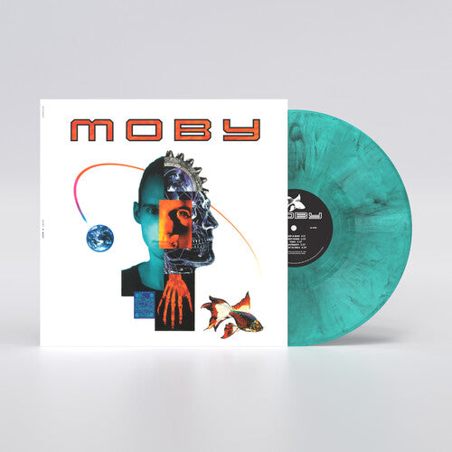 Moby: Moby - Black/White Marble on Blue - VINYL LP "VINYLBADGES"