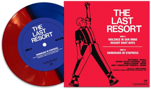 The Last Resort: Violence In Our Minds - RED/BLUE SPLIT - VINYL LP "VINYLBADGES"