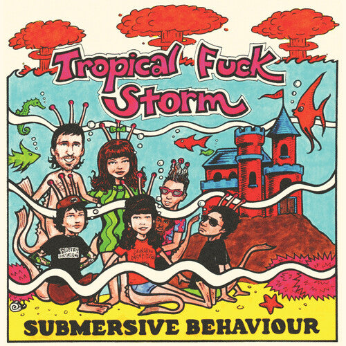 Tropical Fuck Storm: Submersive Behaviour - Clear/aqua Blue Smoke - VINYL LP "VINYLBADGES"