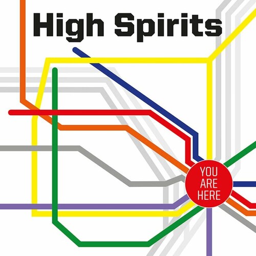 High Spirits: You Are Here - blue w/ white & red splatter - VINYL LP "VINYLBADGES"