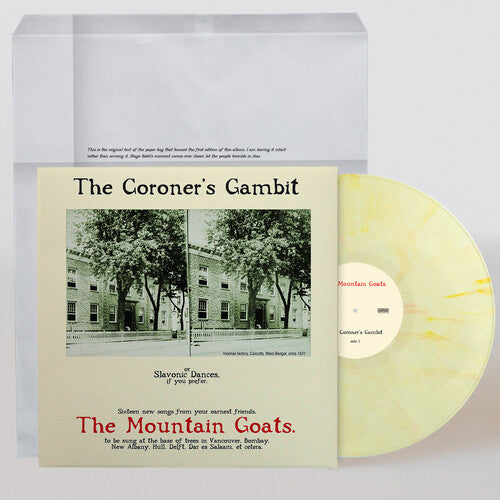 The Mountain Goats: Coroner's Gambit - Kandy Korn Hybrid Yellow - VINYL LP "VINYLBADGES"