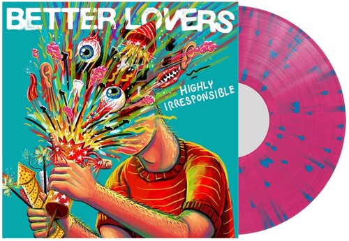 Better Lovers: Highly Irresponsible - Pink & Blue Splatter - VINYL LP "VINYLBADGES"