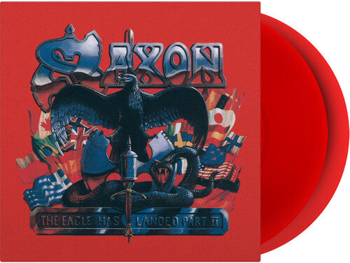 Saxon: Eagle Has Landed Part II - Limited 180-Gram Translucent Red Colored Vinyl - VINYL LP "VINYLBADGES"