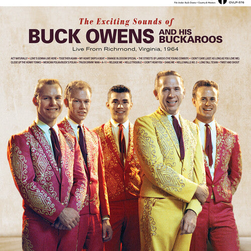 Buck Owens & His Buckaroos: The Exciting Sounds of Buck Owens And His Buckaroos Live From Richmond Virginia, 1964 (Strawberry Jam Colored Vinyl) - VINYL LP "VINYLBADGES"