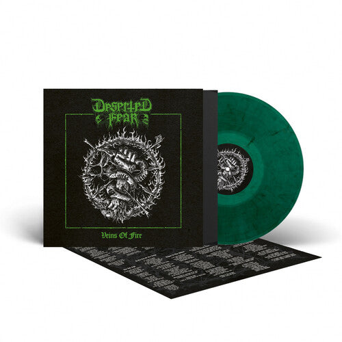 Deserted Fear: Veins of Fire - Green Marble - VINYL LP "VINYLBADGES"
