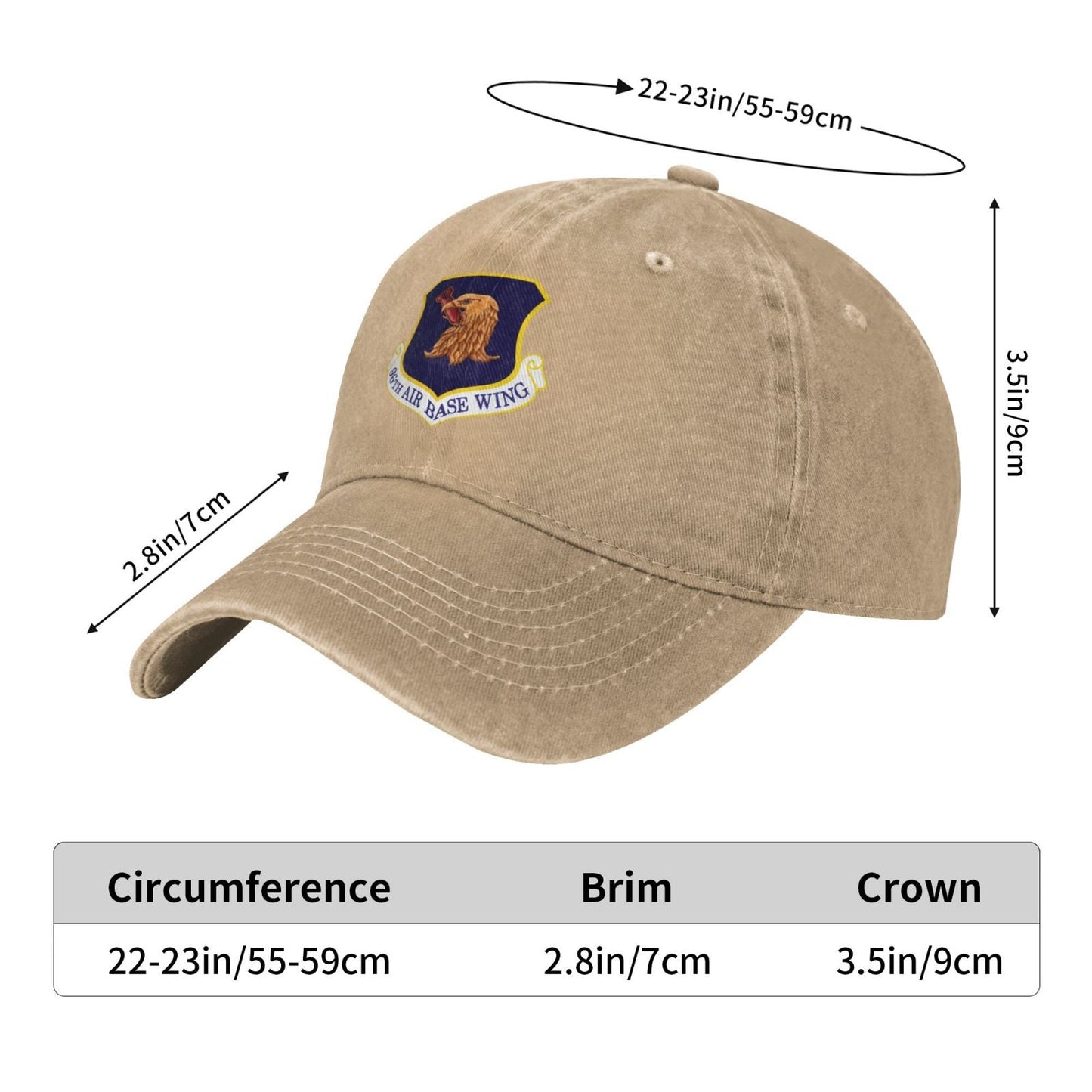 96th Air Base Wing Printing unisex baseball cap adjustable cap veteran gift