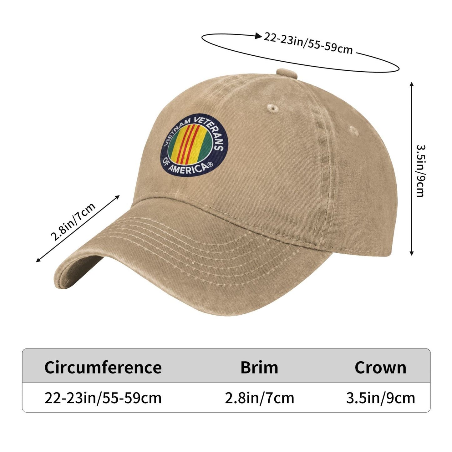 Vietnam Veterans of America Printed unisex baseball cap adjustable cap outdoor sunshade trucker hat