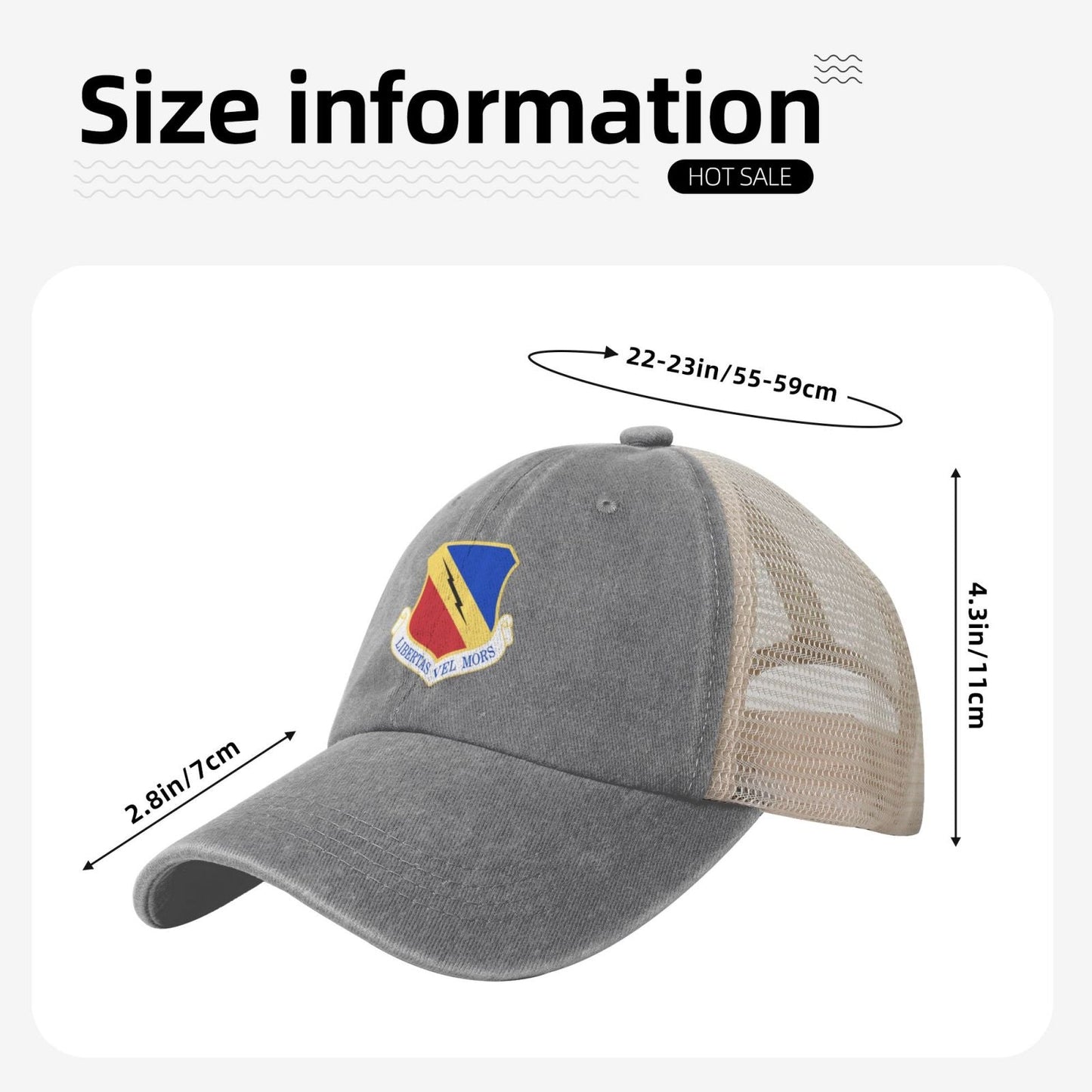 388th Fighter Wing Printed unisex baseball cap adjustable grid baseball cap veteran gift