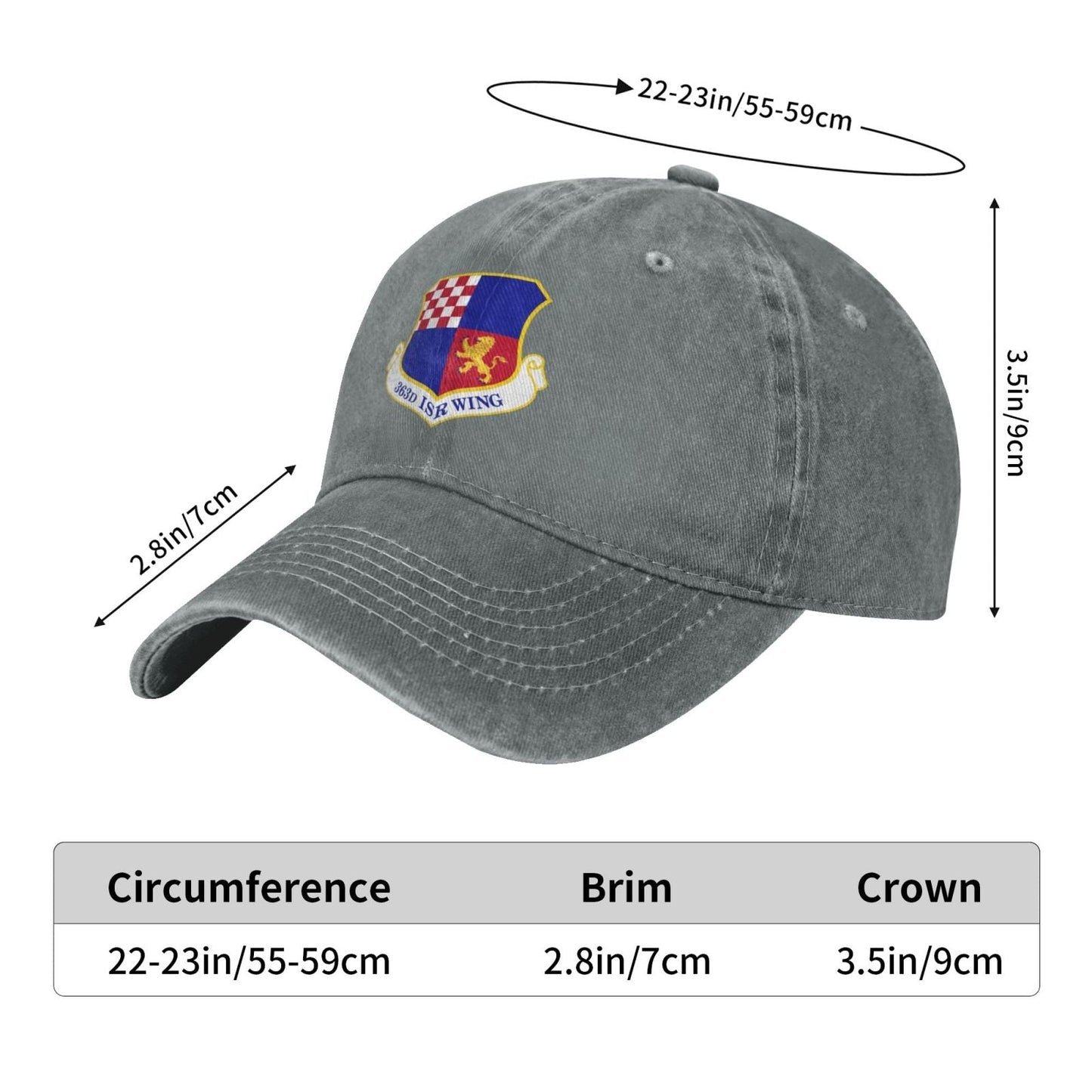 363rd ISR Wing Emblem Printing unisex baseball cap adjustable cap veteran gift