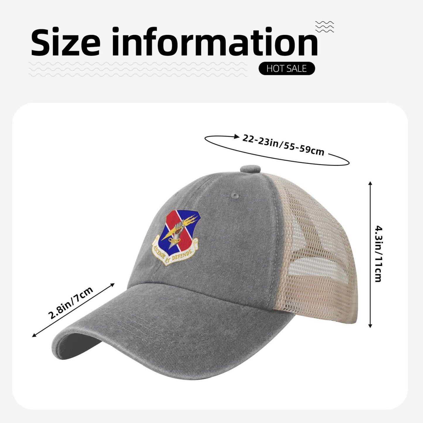 406th Air Expeditionary Wing Printed unisex baseball cap adjustable grid baseball cap veteran gift