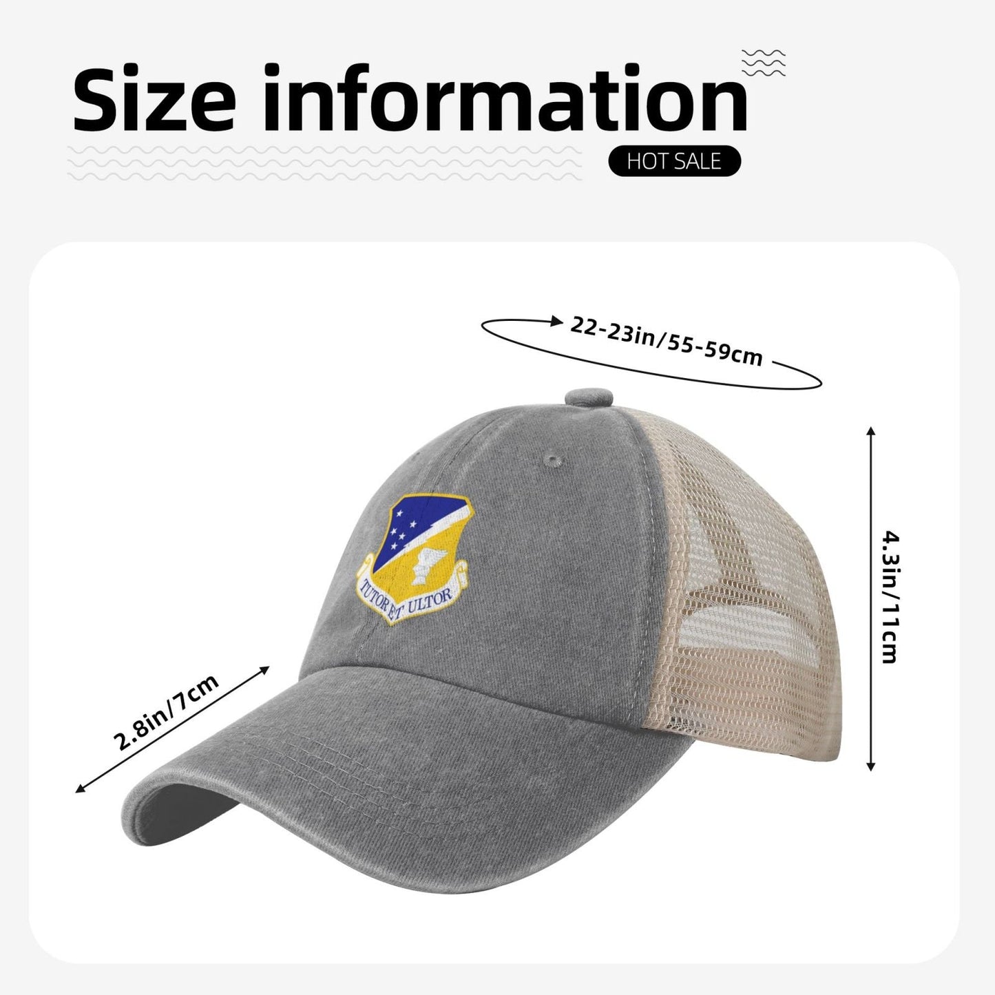 49th Fighter Wing Printed unisex baseball cap adjustable grid baseball cap veteran gift
