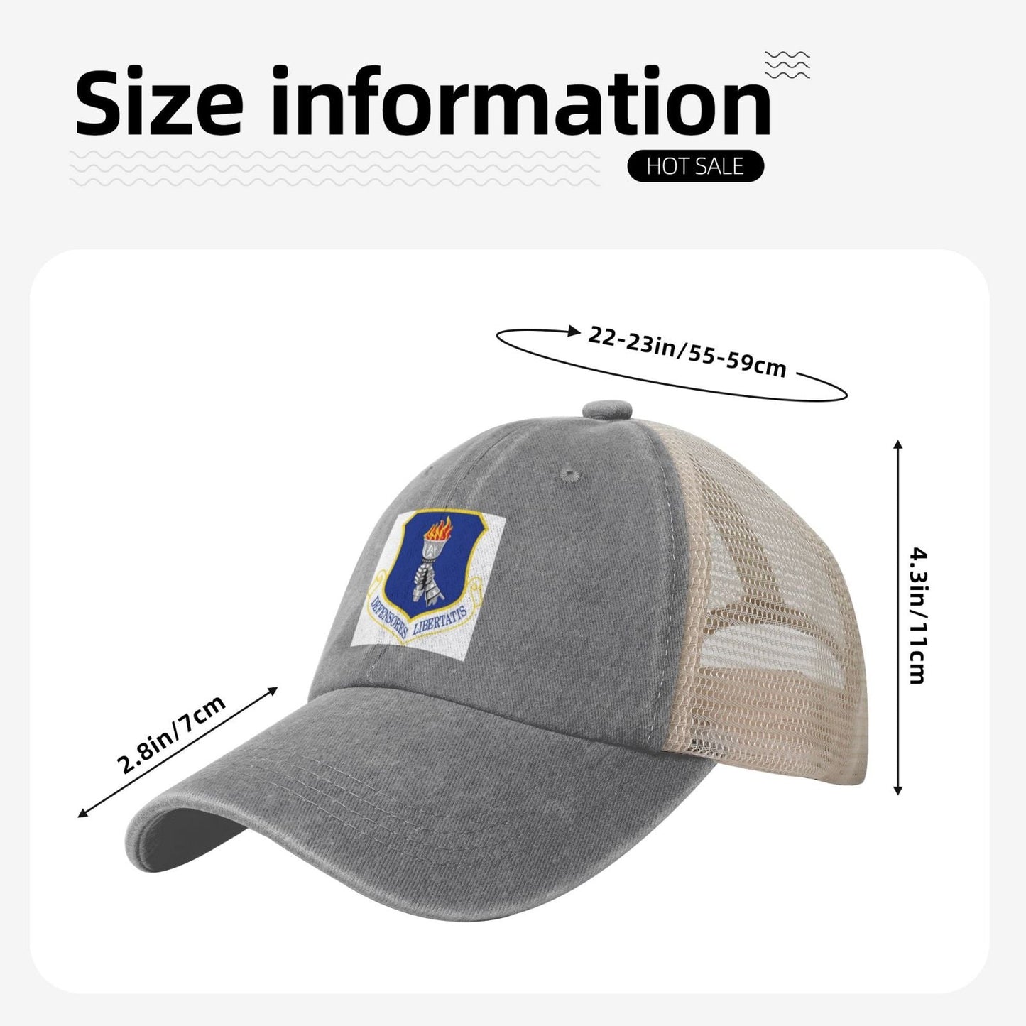319th Air Refueling WIng Printed unisex baseball cap adjustable grid baseball cap veteran gift