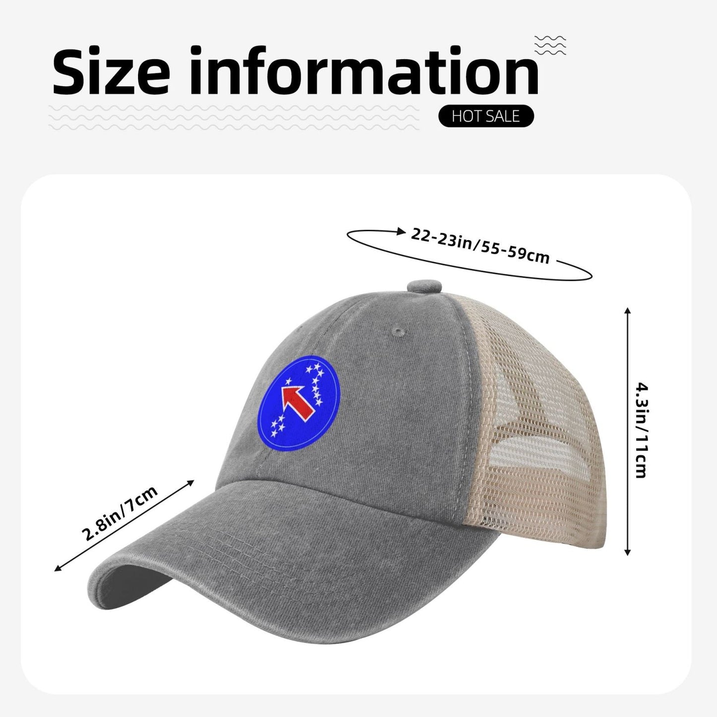 USARPAC Insignia Printed unisex baseball cap adjustable grid baseball cap veteran gift