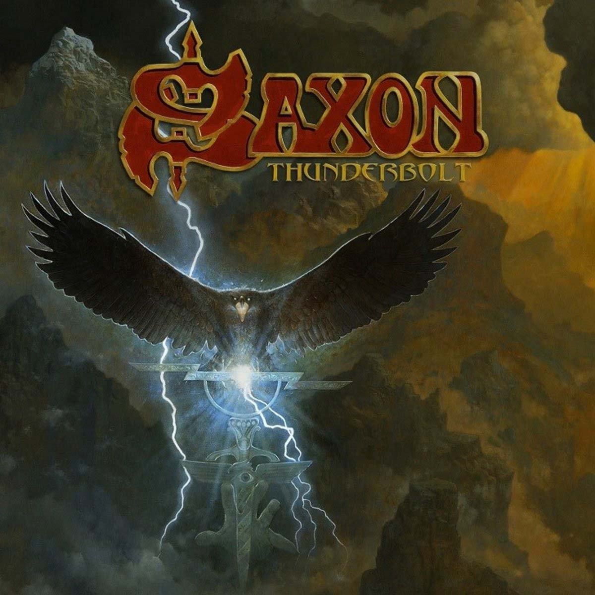 Saxon Thunderbolt Vinyl, CD, Cassette + Badge Box Set 2019 - VINYL LP "VINYLBADGES"