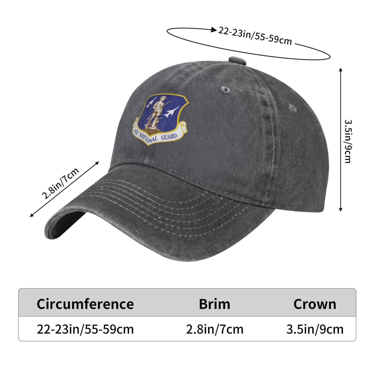 US-AirNationalGuard-2007Emblem Printed unisex baseball cap adjustable cap veteran gift