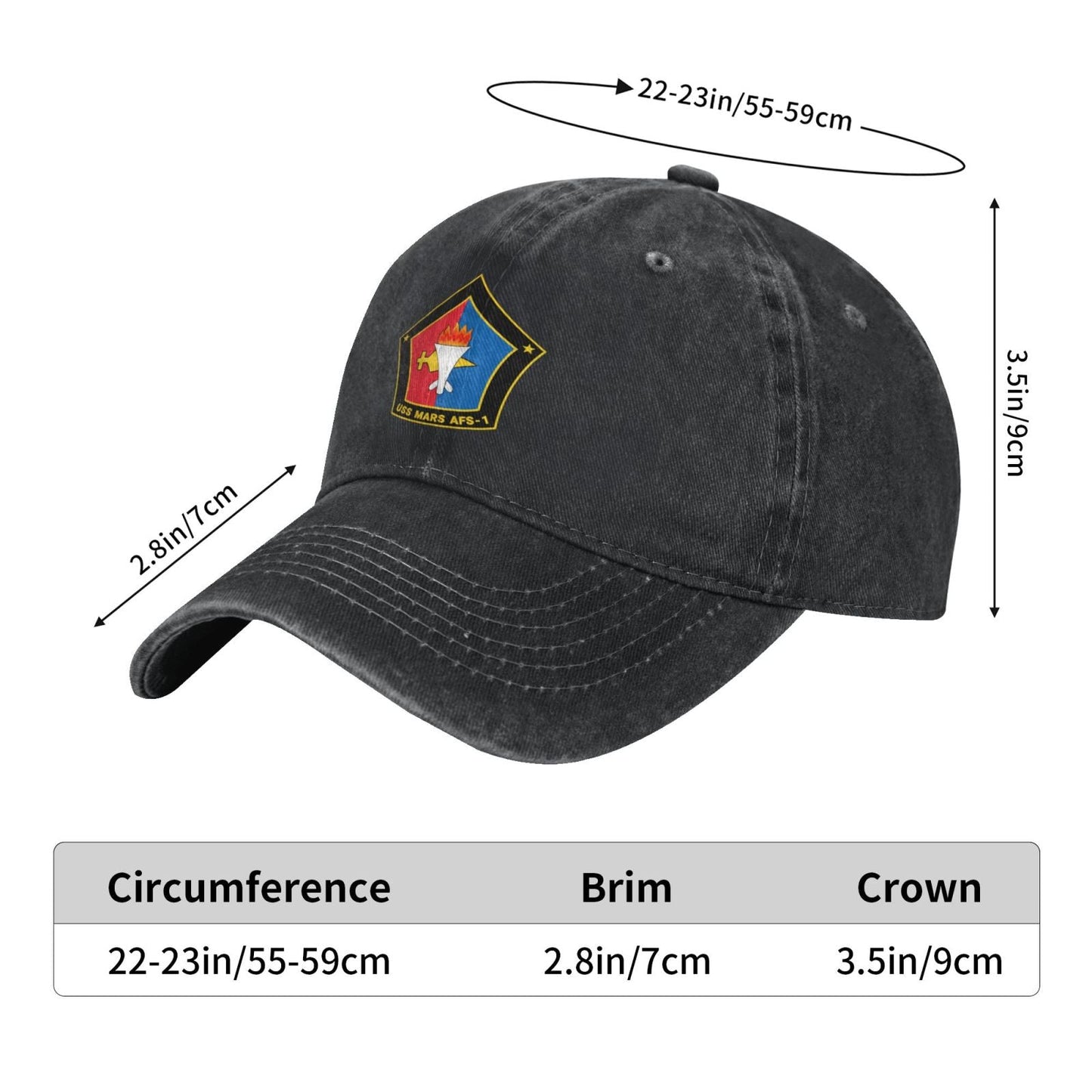 USS Mars Afs-1 Printing unisex baseball cap adjustable hats veteran gift