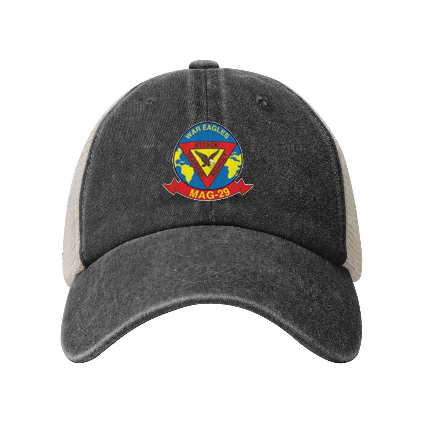 MAG29 Printed unisex baseball cap adjustable grid baseball cap veteran gift