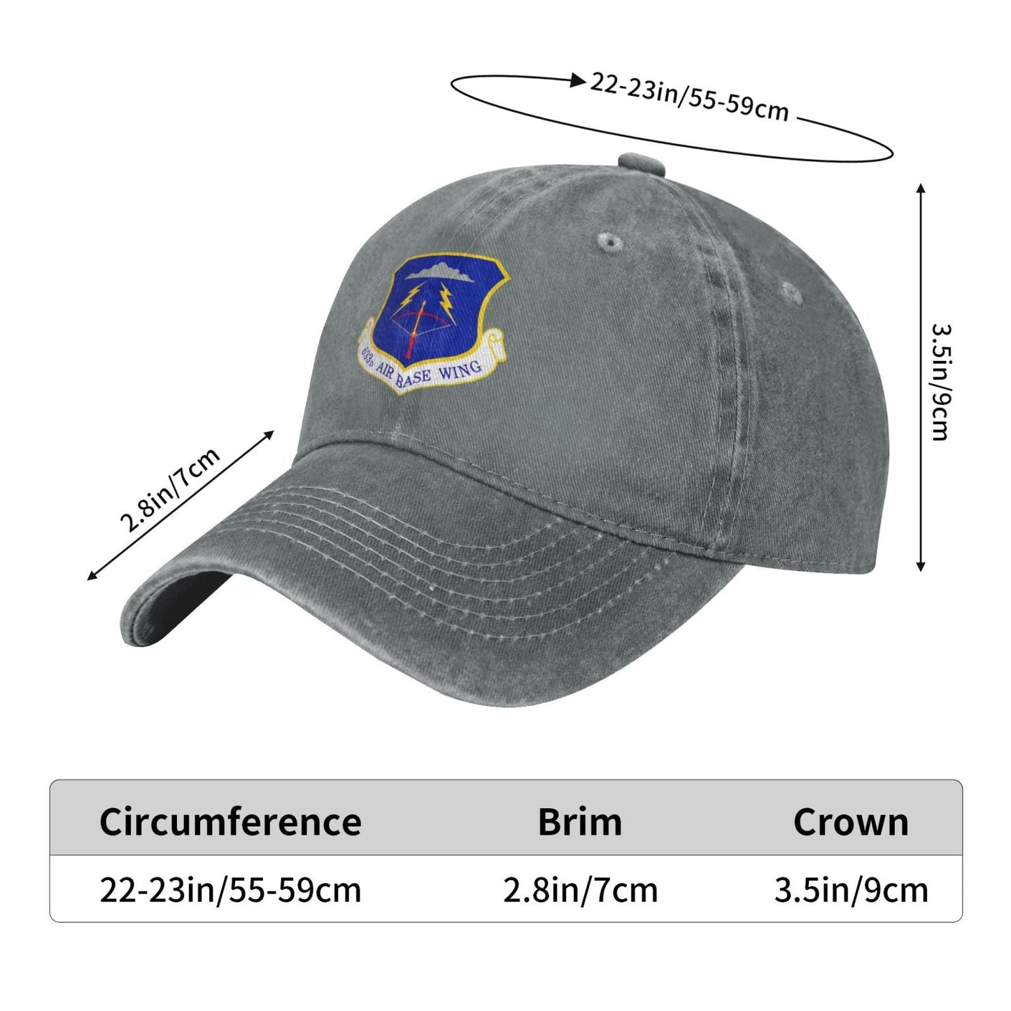 633d Air Base Wing Printing unisex baseball cap adjustable cap veteran gift