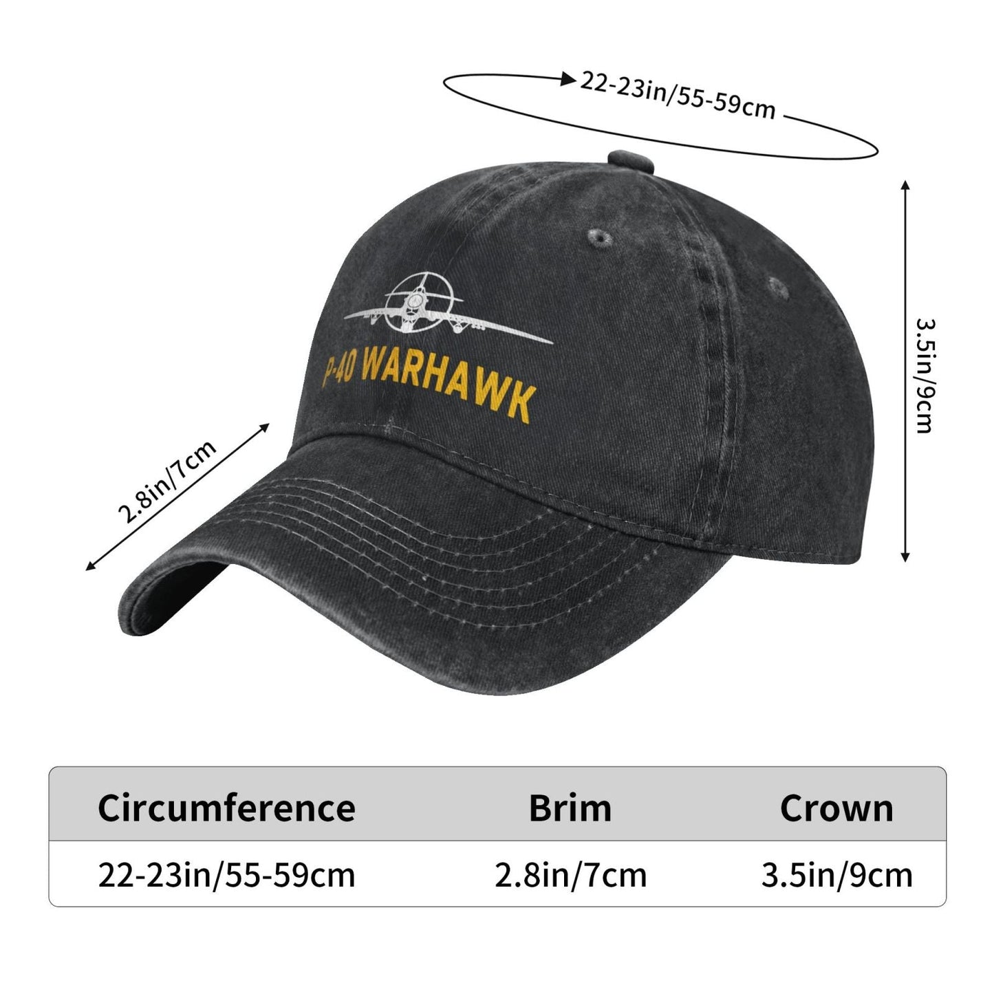 P-40 Warhawk Printing unisex baseball cap adjustable hats veteran gift