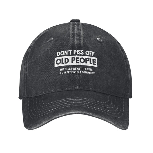 Don't Piss Off Old People Printed unisex baseball cap adjustable cap outdoor sunshade trucker hat