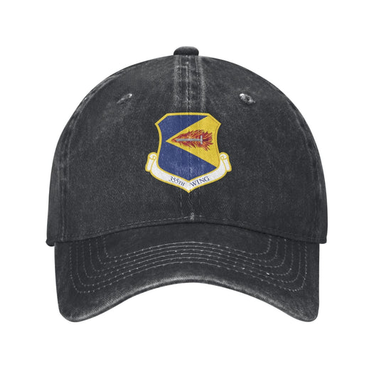 355th Wing Printing unisex baseball cap adjustable cap veteran gift