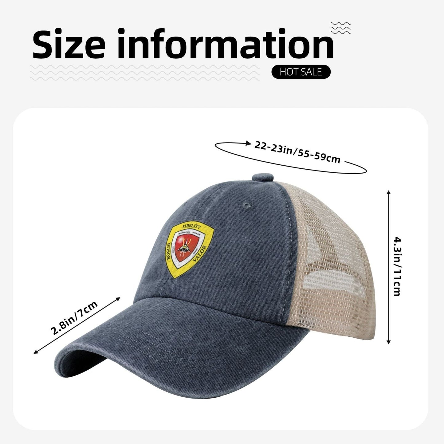 Hqbn3div Printed unisex baseball cap adjustable grid baseball cap veteran gift