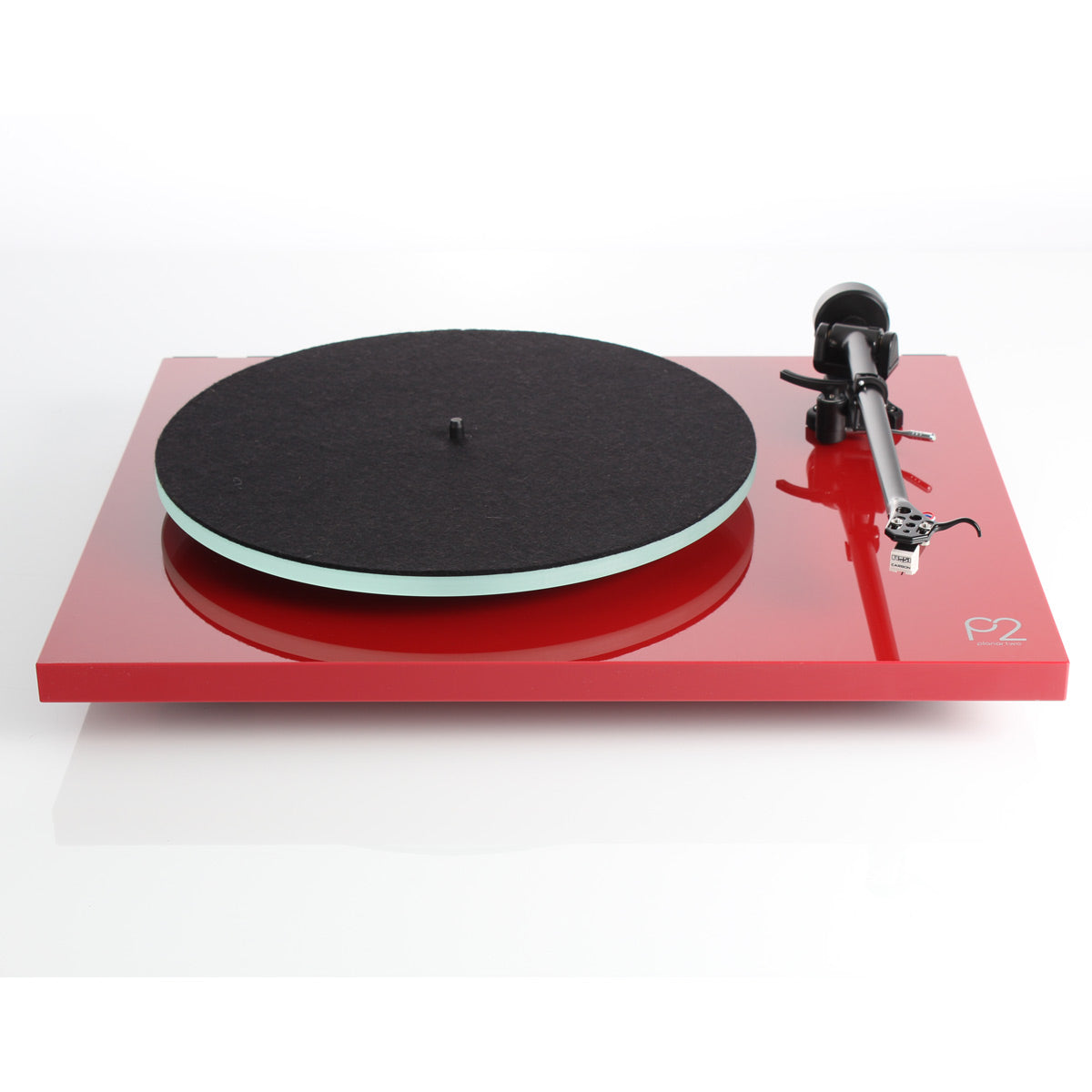 Rega Planar 2 Turntable with Premounted Carbon MM Cartridge (Gloss Red)
