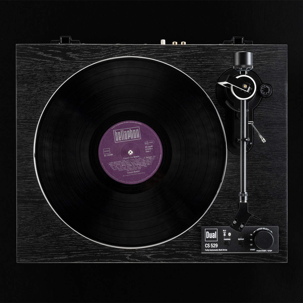 Dual CS 529 Fully Automatic 3-Speed Turntable with Bluetooth (Black Veneer)