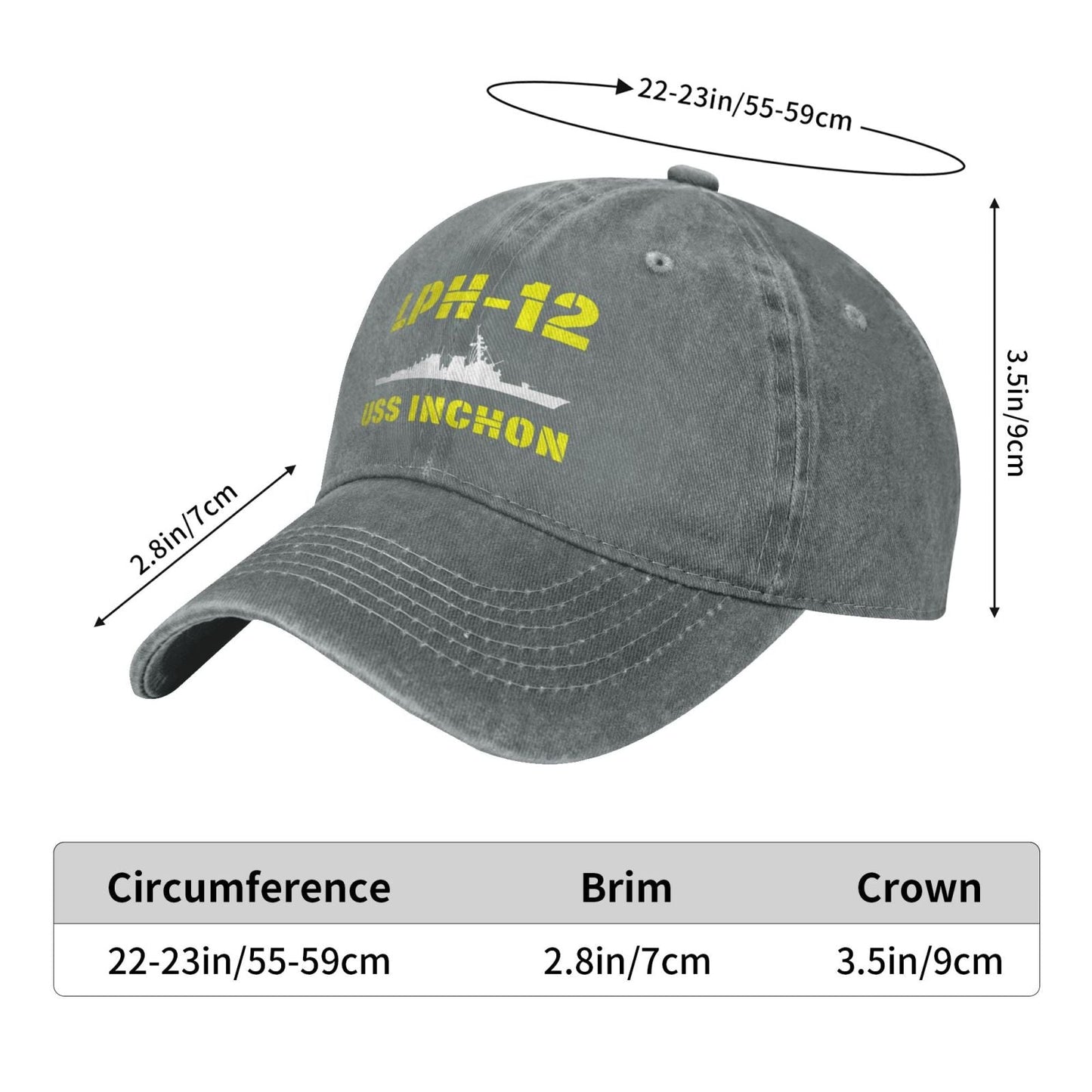 Uss Inchon LPH-12 Printing unisex baseball cap adjustable hats veteran gift