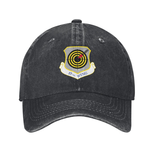 USAF 57th Wing Shield Printing unisex baseball cap adjustable cap veteran gift