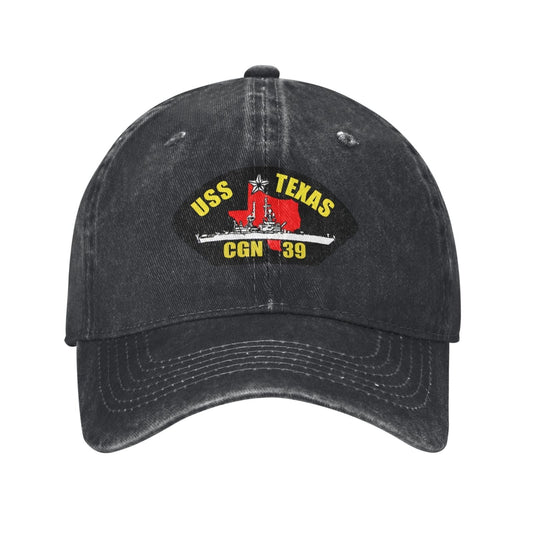 USS TEXAS CGN 39 Printed unisex baseball cap adjustable cap outdoor sunshade trucker hat