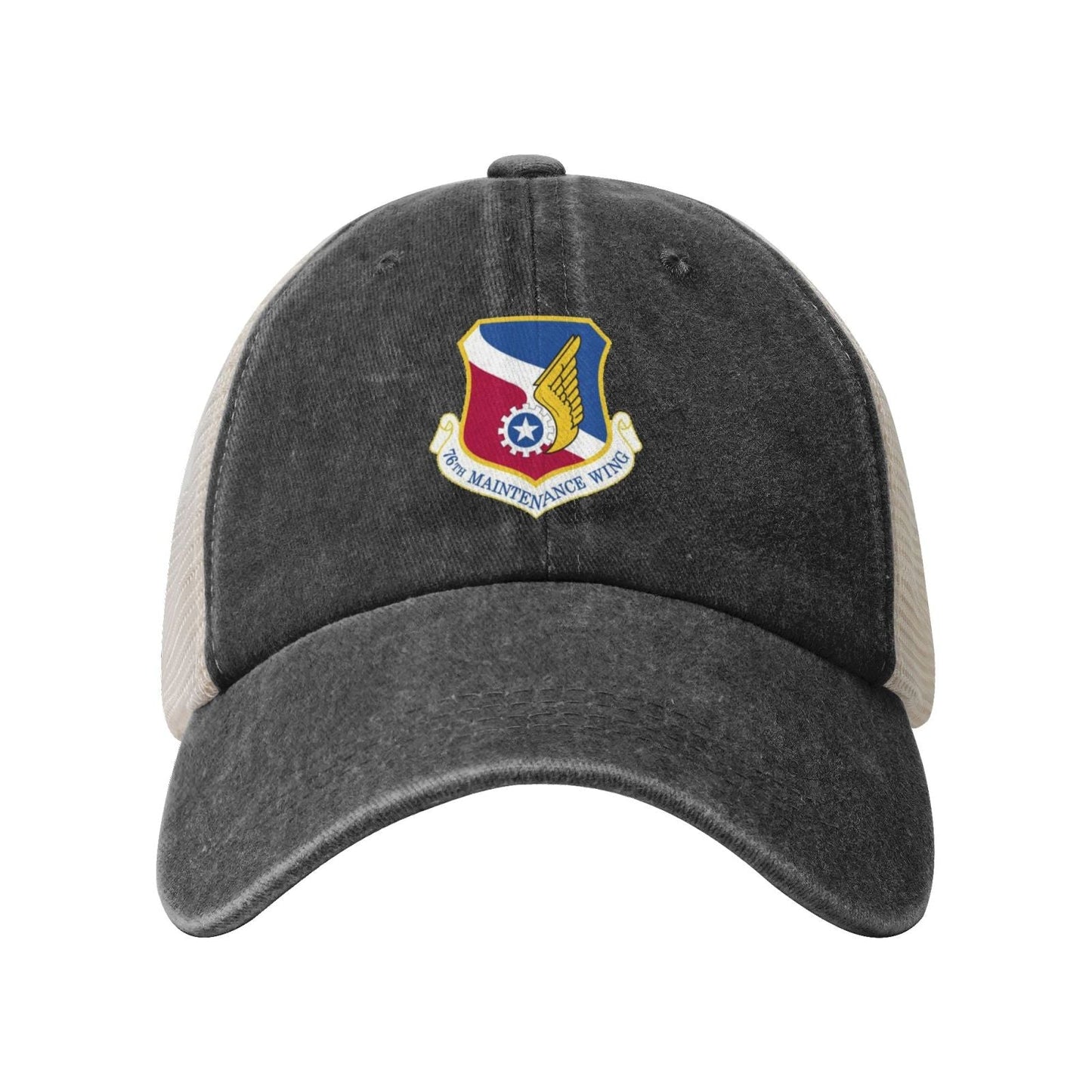 76th Maintenance Wing Printed unisex baseball cap adjustable grid baseball cap veteran gift