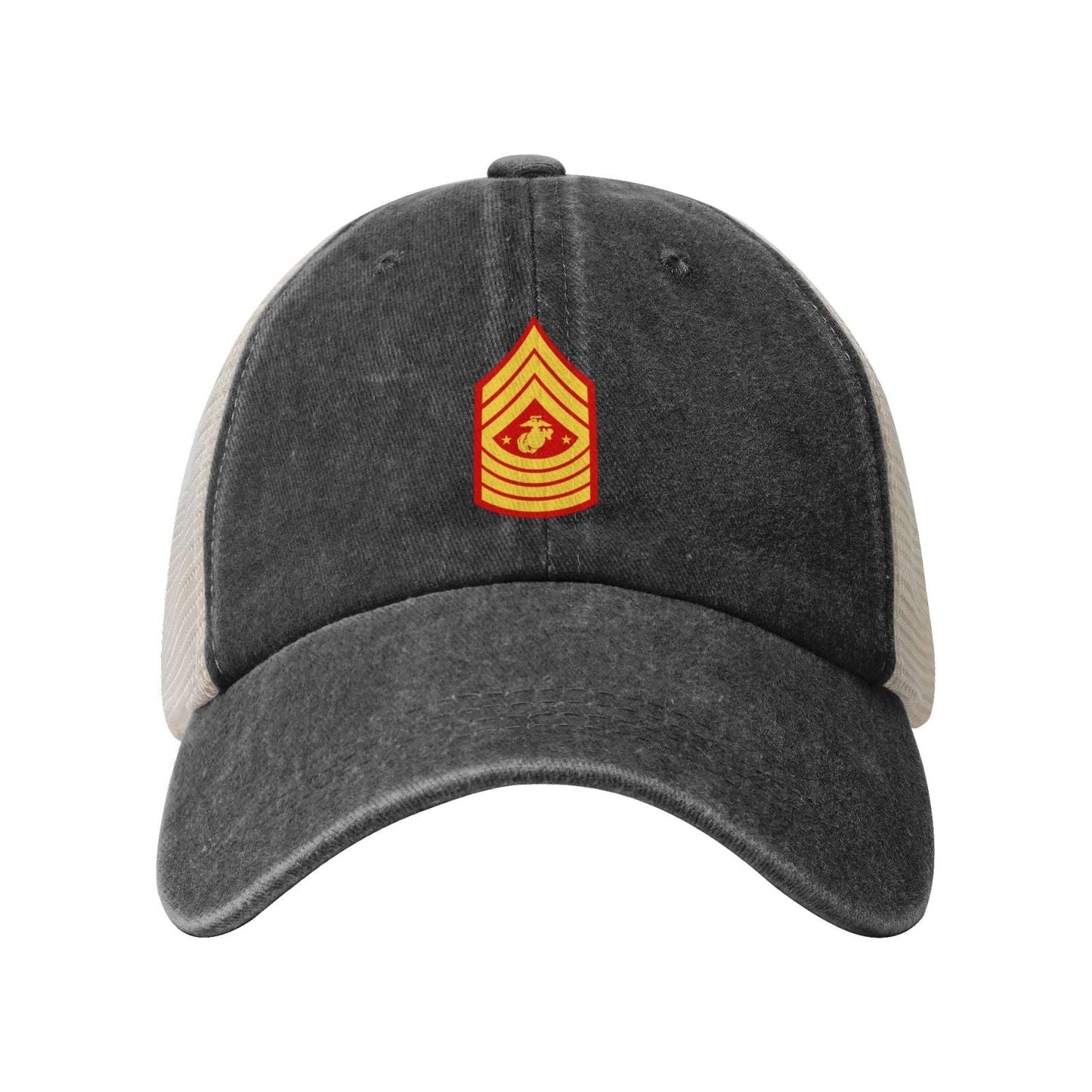 USMC E9 SGMMC Printed unisex baseball cap adjustable grid baseball cap veteran gift