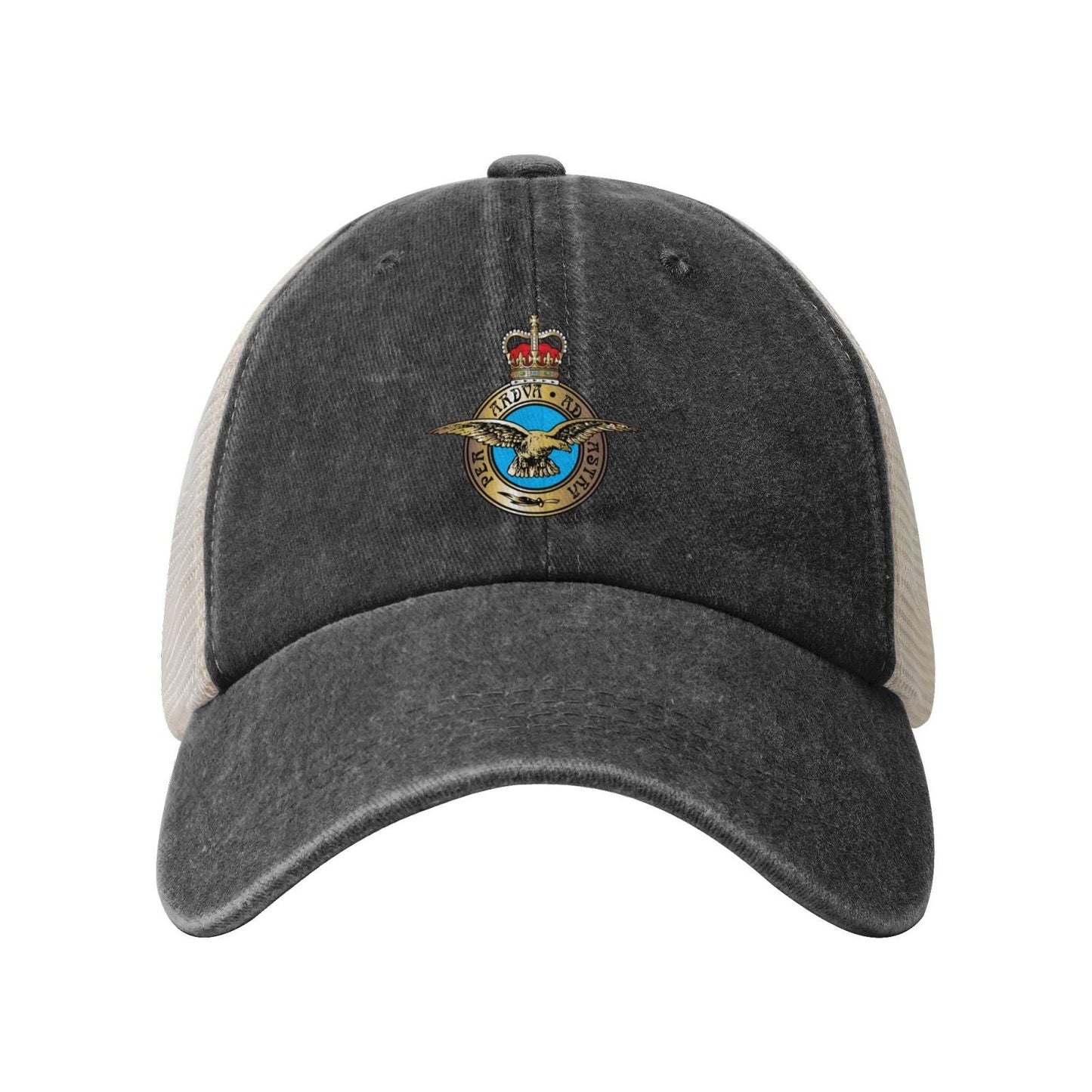 RAF-Badge Printed unisex baseball cap adjustable grid baseball cap veteran gift