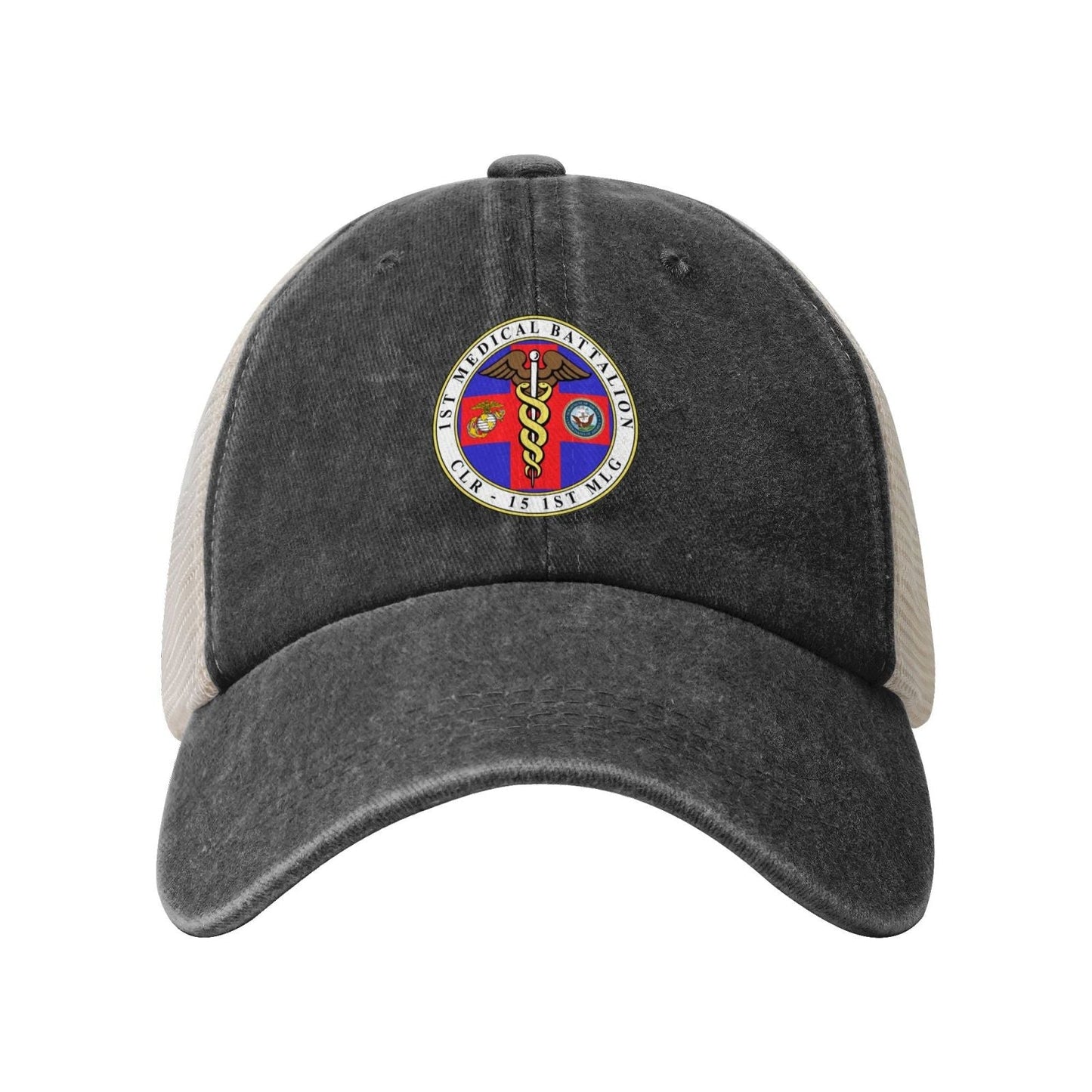 1st Medical Battalion (FtO) Printed unisex baseball cap adjustable grid baseball cap veteran gift