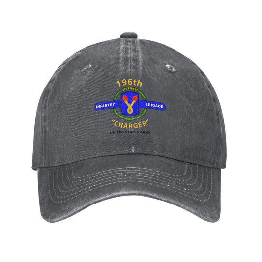 196th Infantry Brigade Printed unisex baseball cap adjustable cap outdoor sunshade trucker hat