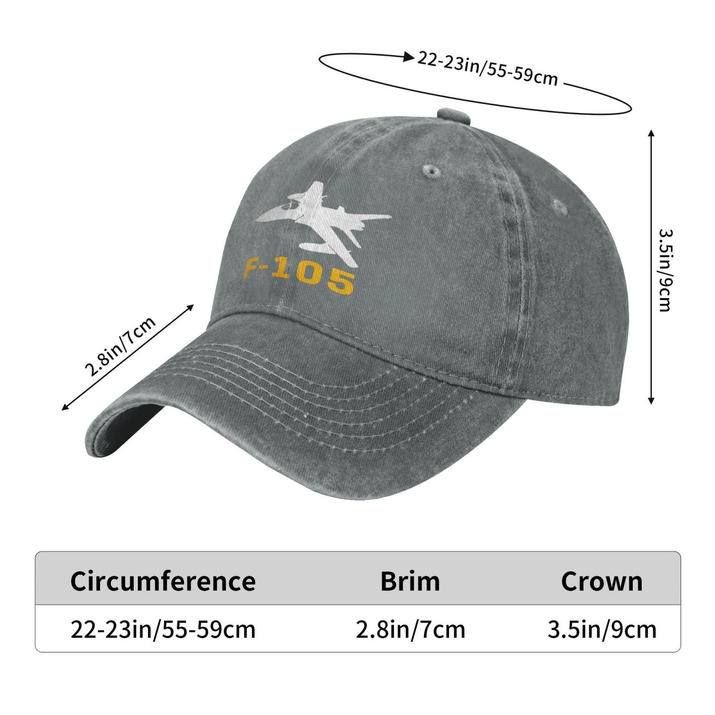 F-105 Printing unisex baseball cap adjustable hats Outdoor leisure hat veteran gift