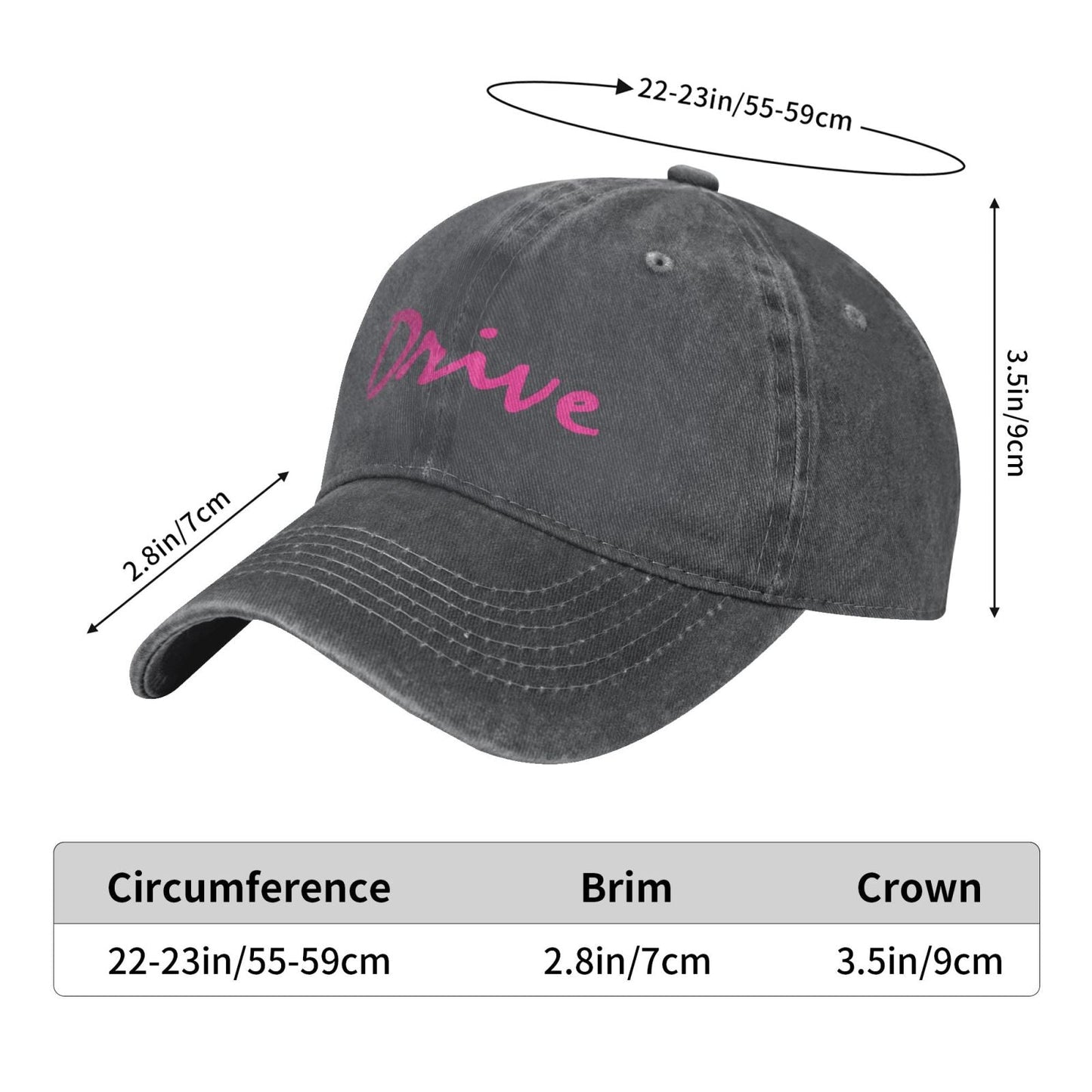 Drive Printed unisex baseball cap adjustable cap outdoor sunshade trucker hat