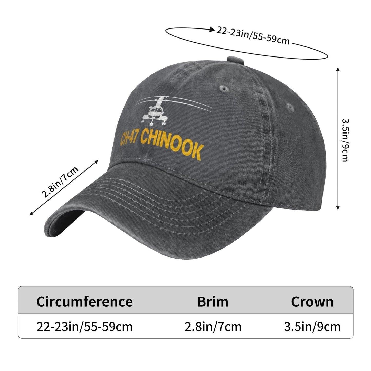 CH-47 CHNOOK Printed unisex baseball cap adjustable cap outdoor casual cap truck driver cap