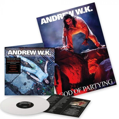 Andrew Wk: God Is Partying (White Vinyl + Poster) - VINYL LP "VINYLBADGES"