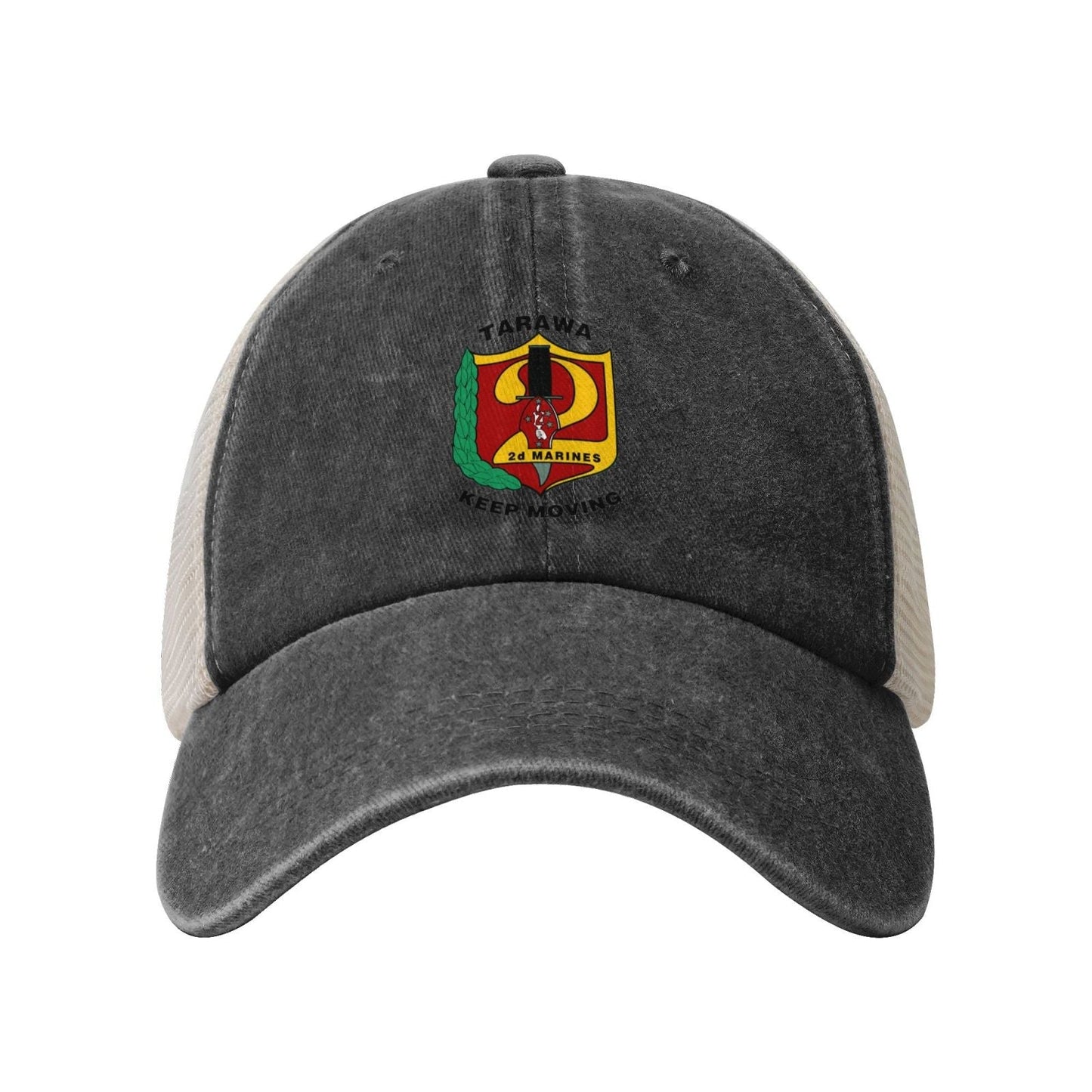 2nd Marine Regiment Printed unisex baseball cap adjustable grid baseball cap veteran gift