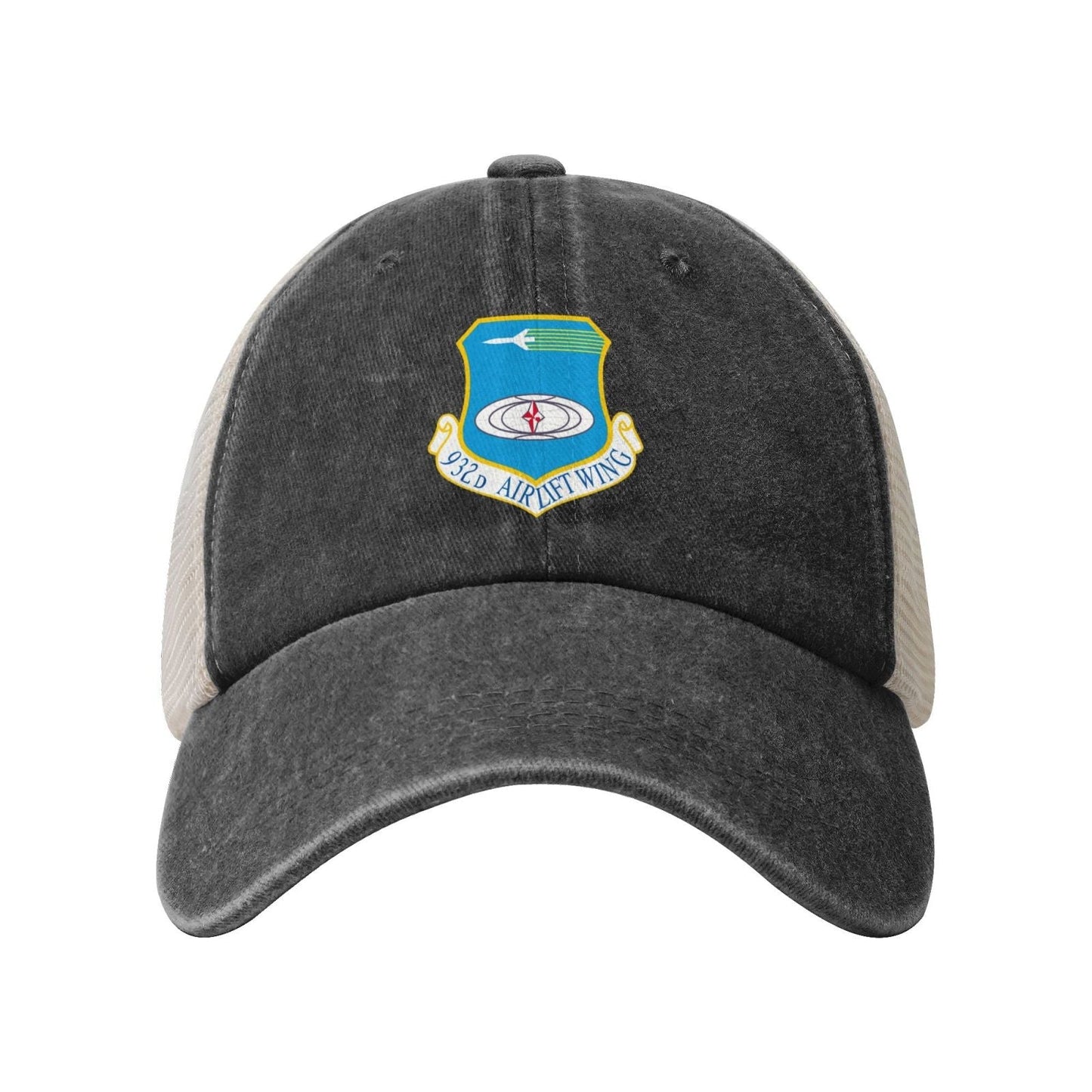 932d Airlift Wing Printed unisex baseball cap adjustable grid baseball cap veteran gift