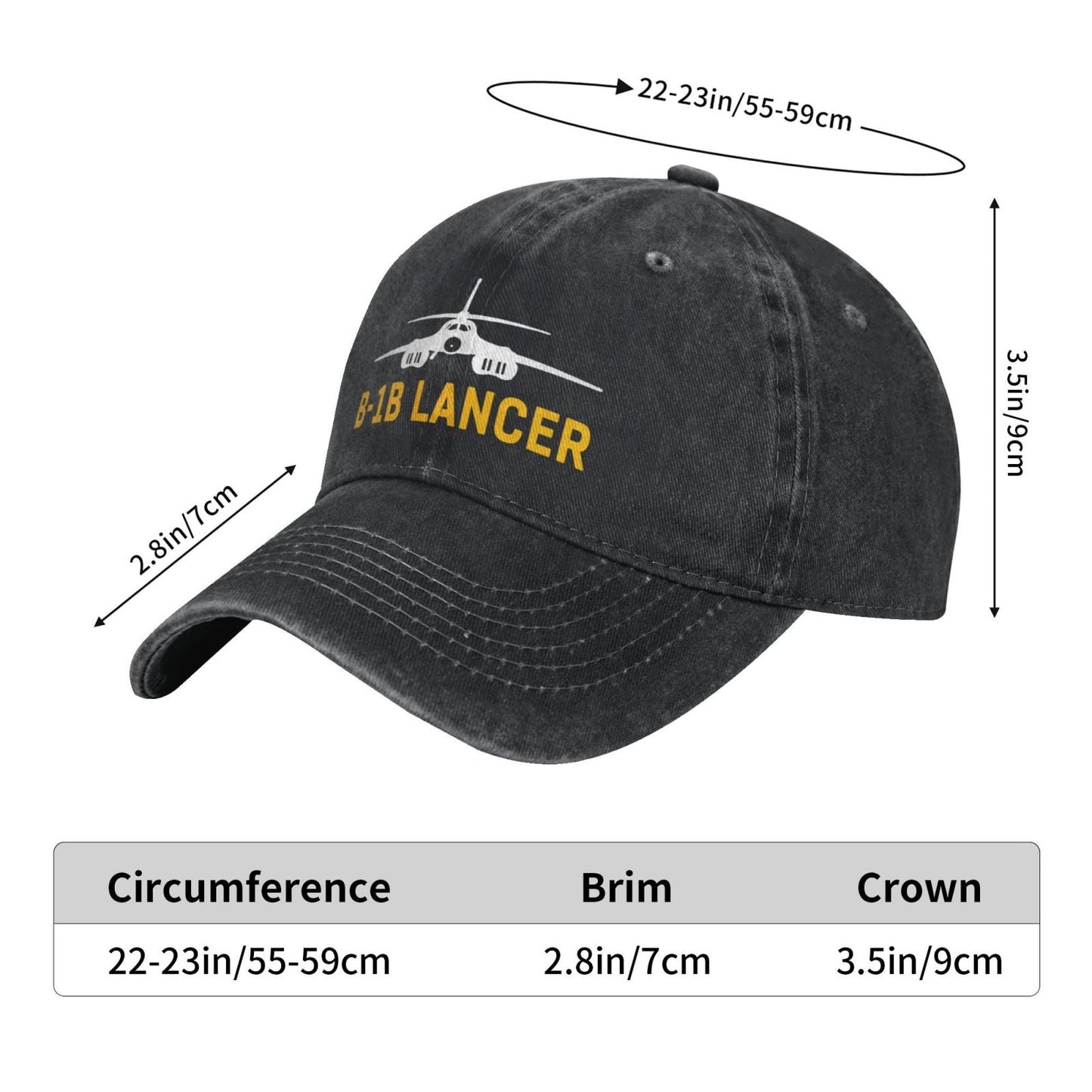 B-1B Lancer Printed unisex baseball cap adjustable cap outdoor sunshade trucker hat