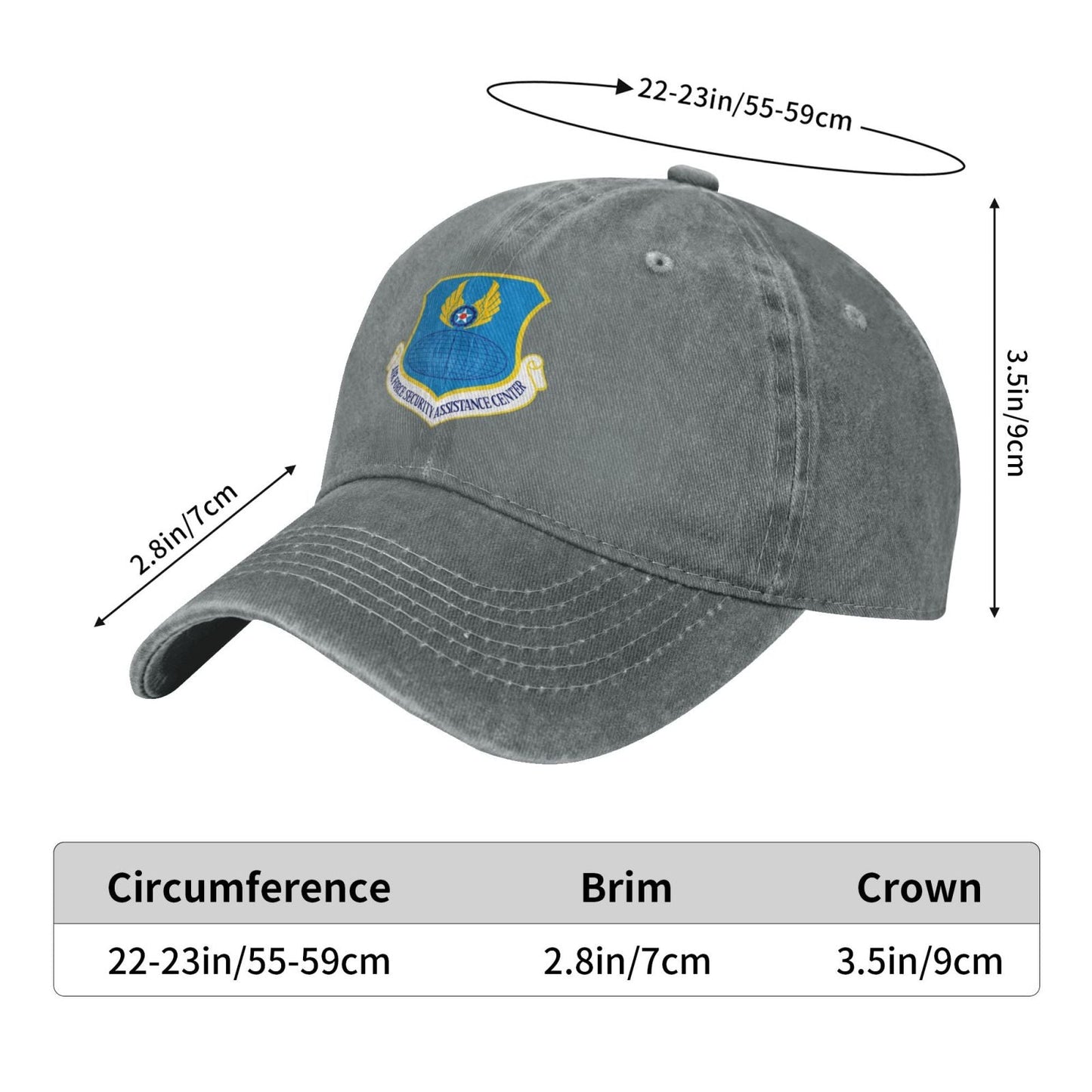 USAF-Security Assistance Center Printed unisex baseball cap adjustable cap veteran gift