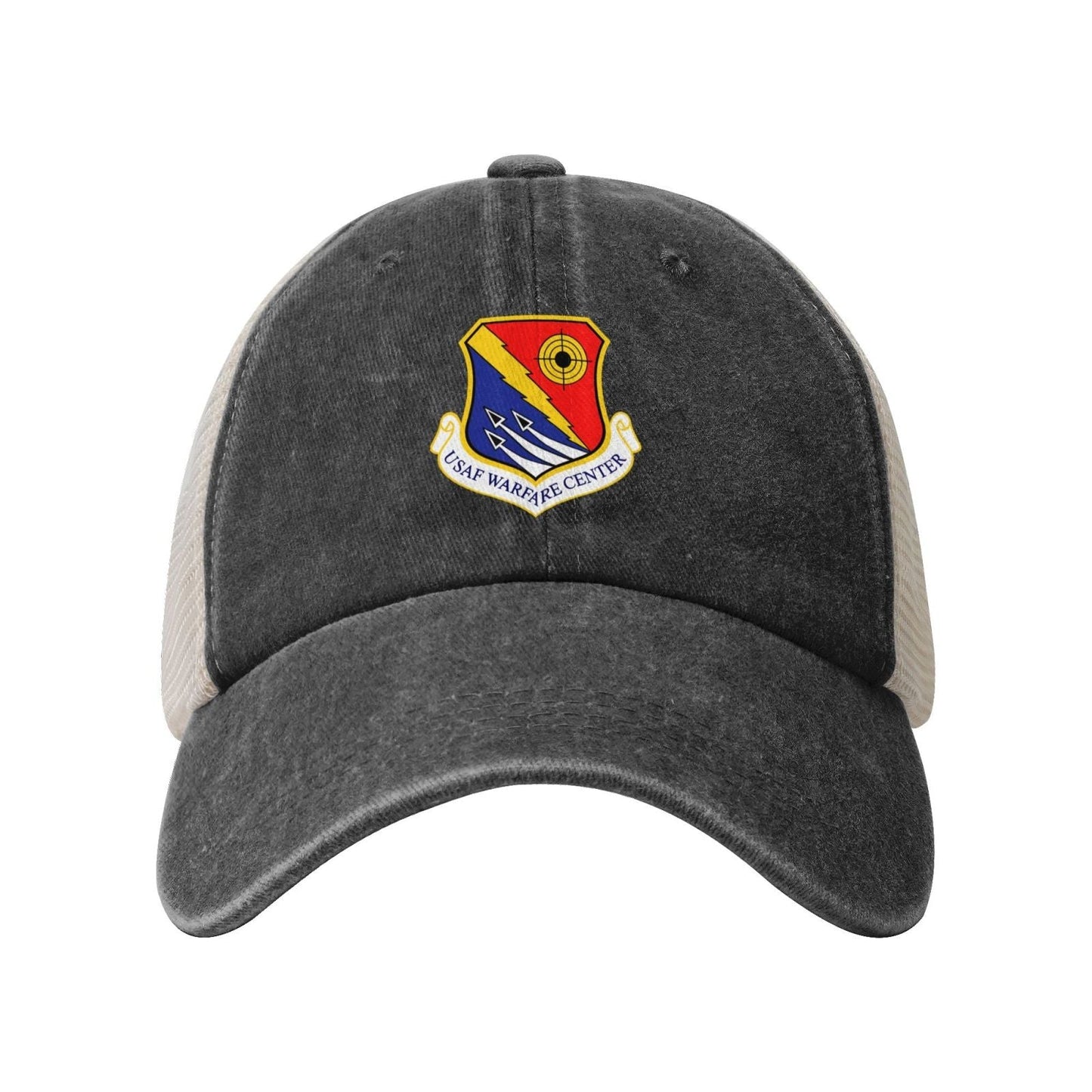 USAF-Warfare Center Printed unisex baseball cap adjustable grid baseball cap veteran gift