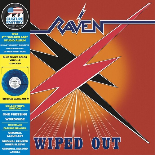 Raven: Wiped Out - Orange & Blue Smoke - VINYL LP "VINYLBADGES"