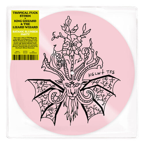 Tropical Fuck Storm & King Gizzard: Satanic Slumber Party - Pink Silkscreened - VINYL LP "VINYLBADGES"